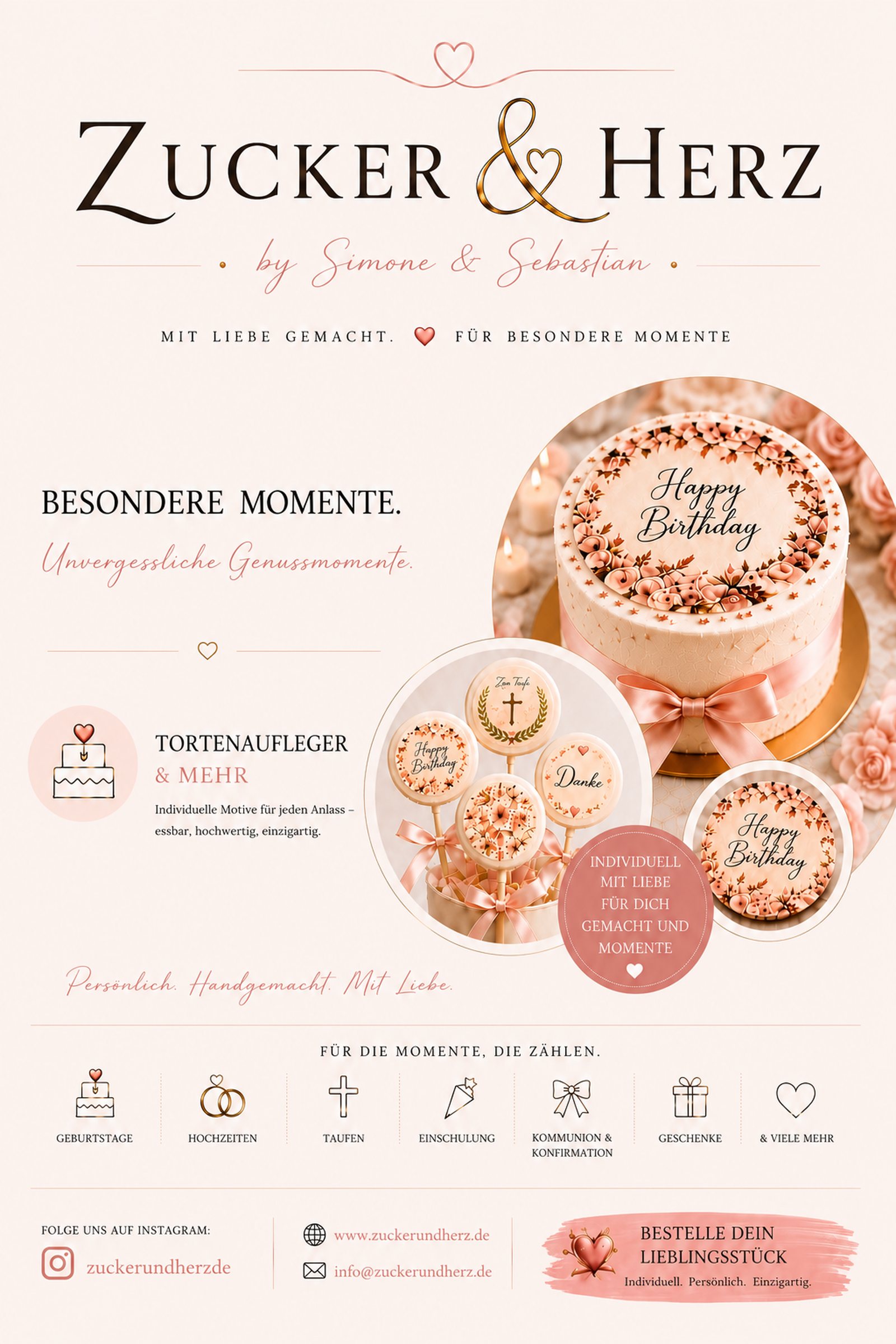 Zucker & Herz — Tortenaufleger und mehr, by Simone & Sebastian